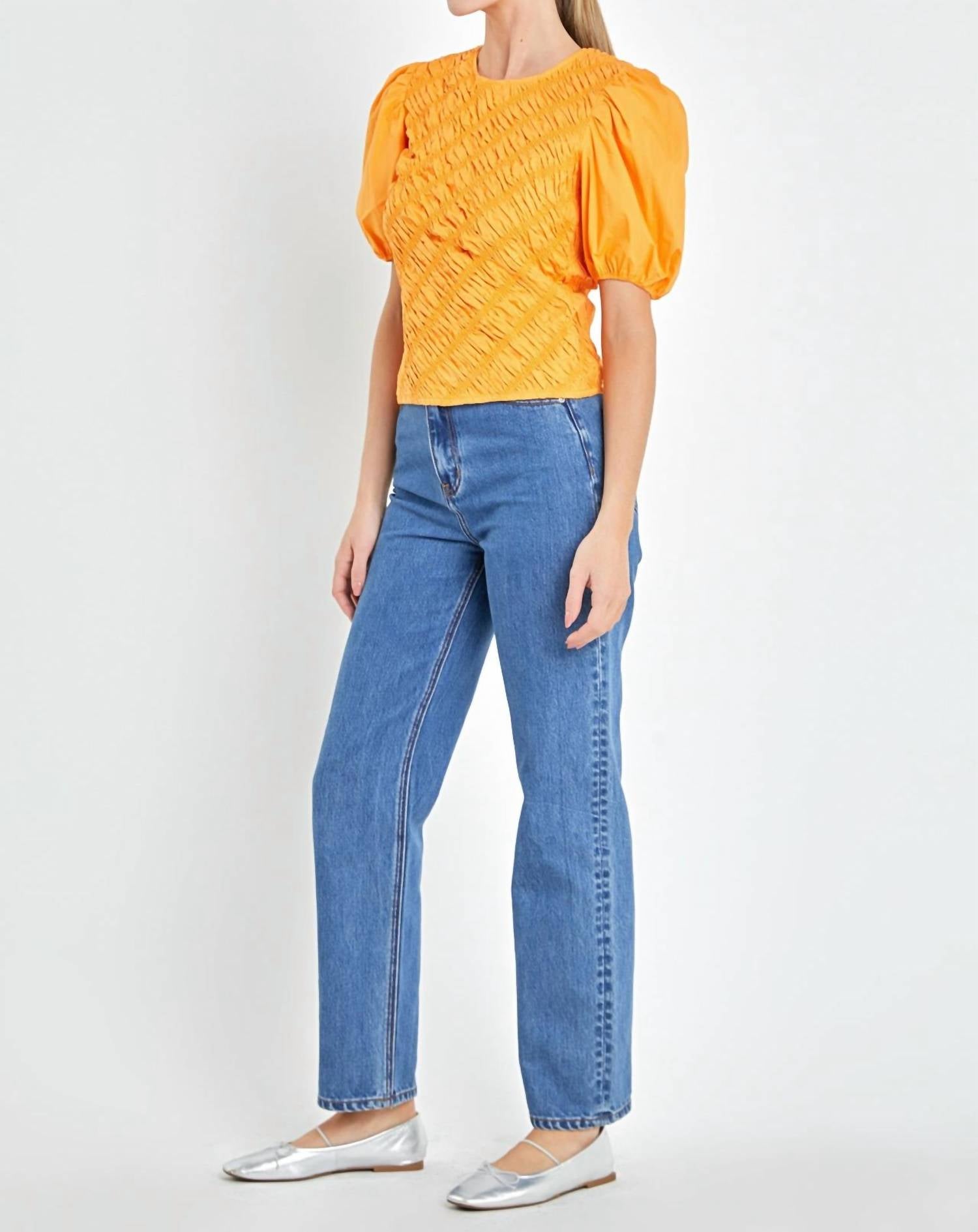 English Factory - Asymmetrical Smocked Top