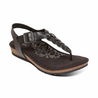 Aetrex Women's Harper Sandal in black - women's sandal