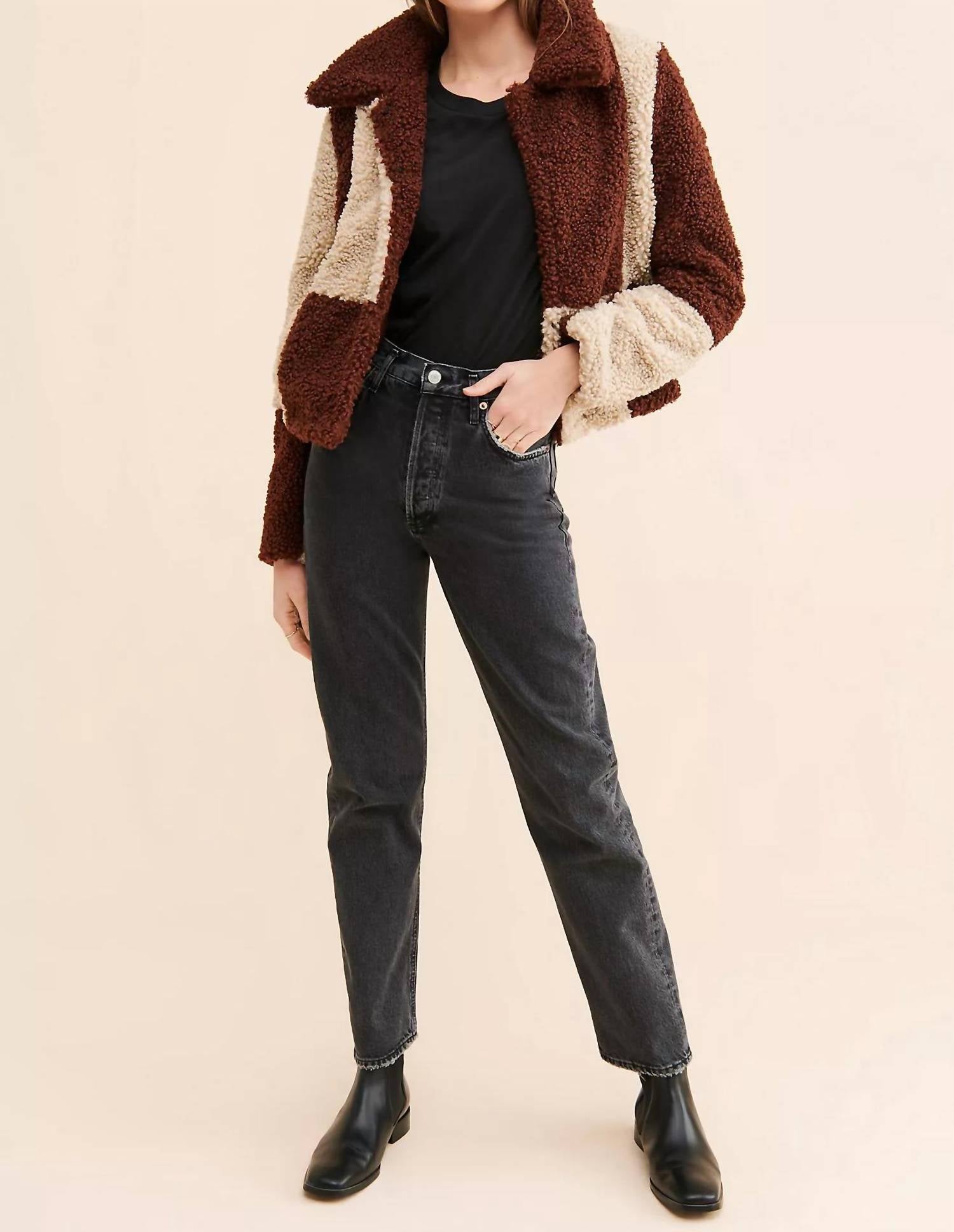 En Saison - Check Sherpa Jacket
