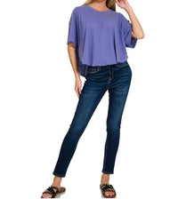 Zenana - Round Short Sleeve Top