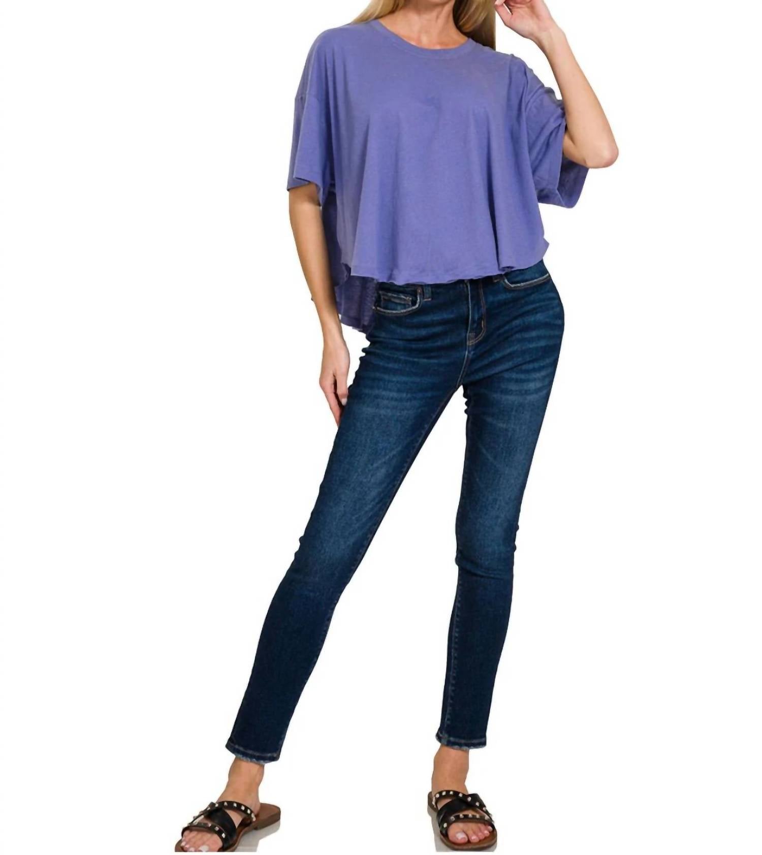 Zenana - Round Short Sleeve Top
