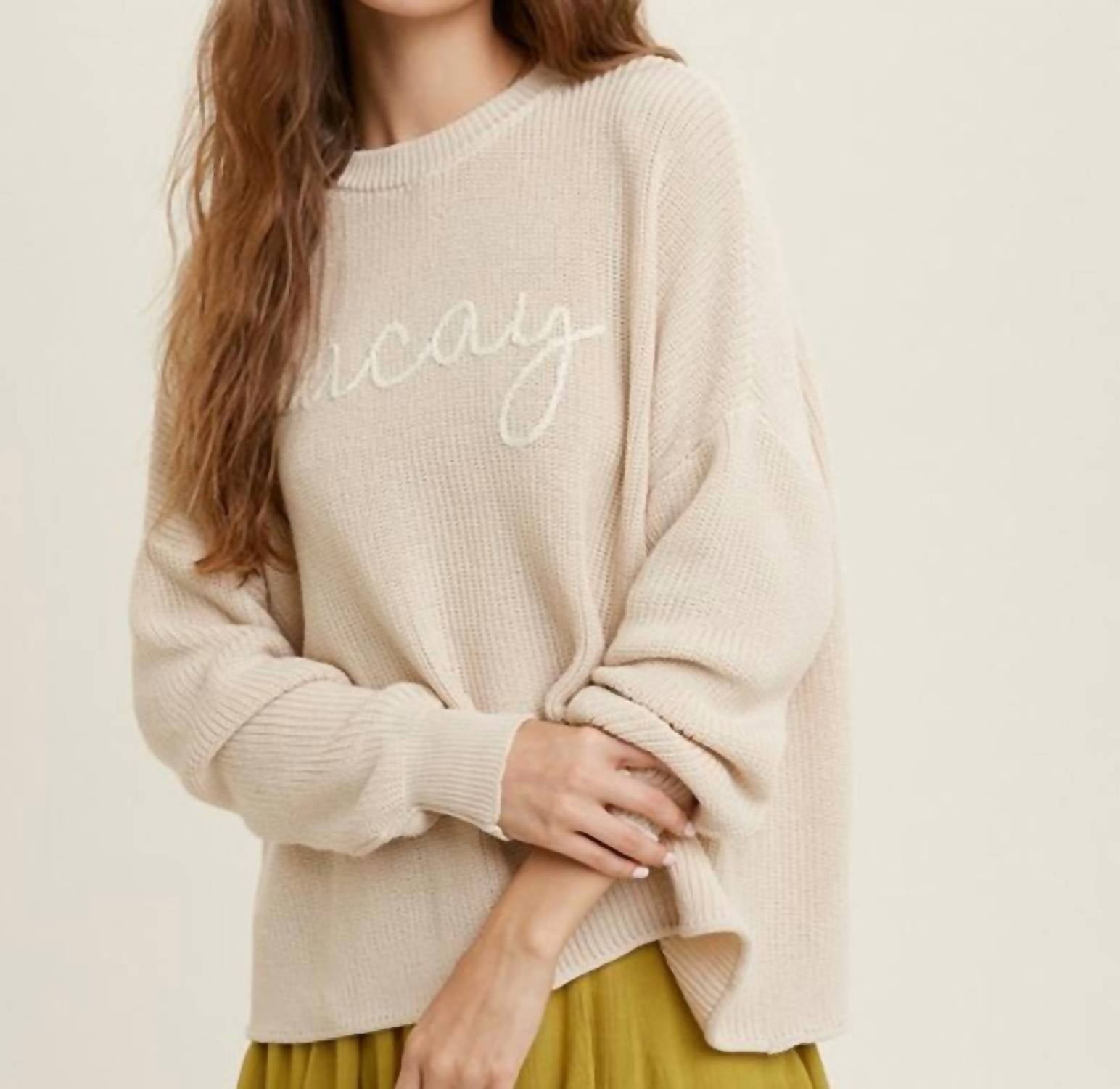 Wishlist - Vacay Handstitched Sweater