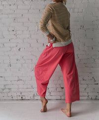 Mittoshop - Mid Rise Pull On Barrel Pants