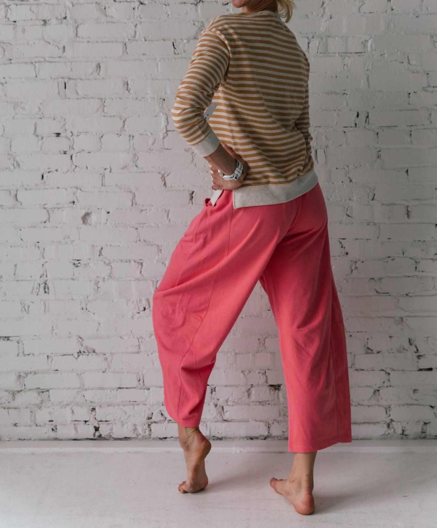 Mittoshop - Mid Rise Pull On Barrel Pants