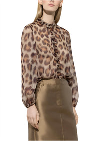 Luisa Cerano - Animal Print Silk Blouse
