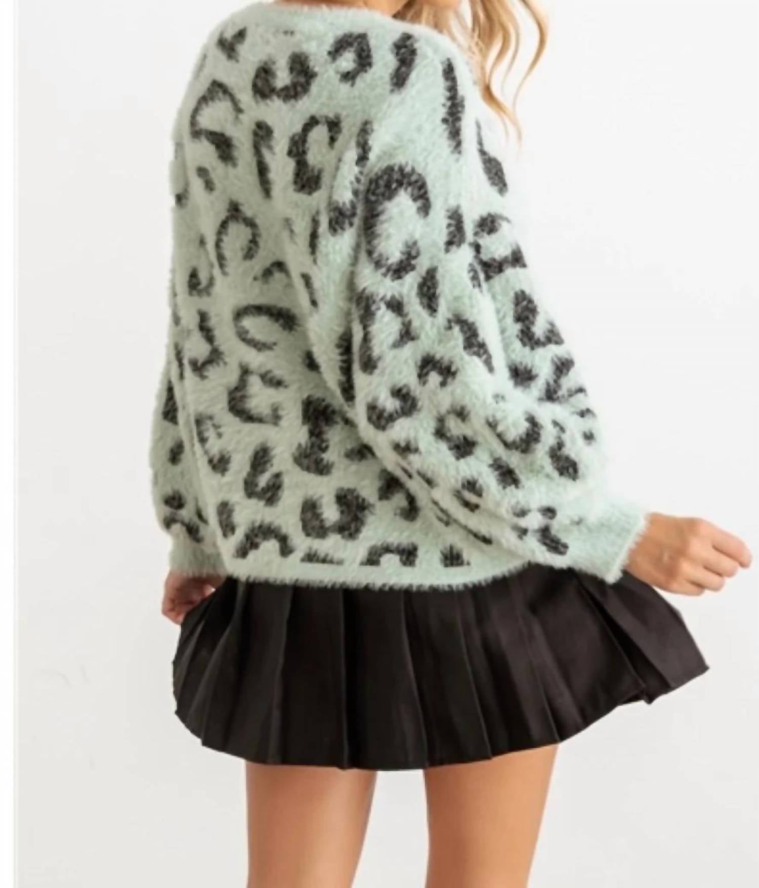 Tasha Apparel - Misty Leopard Sweater