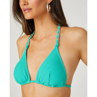 Shoshanna - Rib Texture Clean Triangle Bikini Top