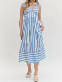 Entro - Women's Striped Midi Dress