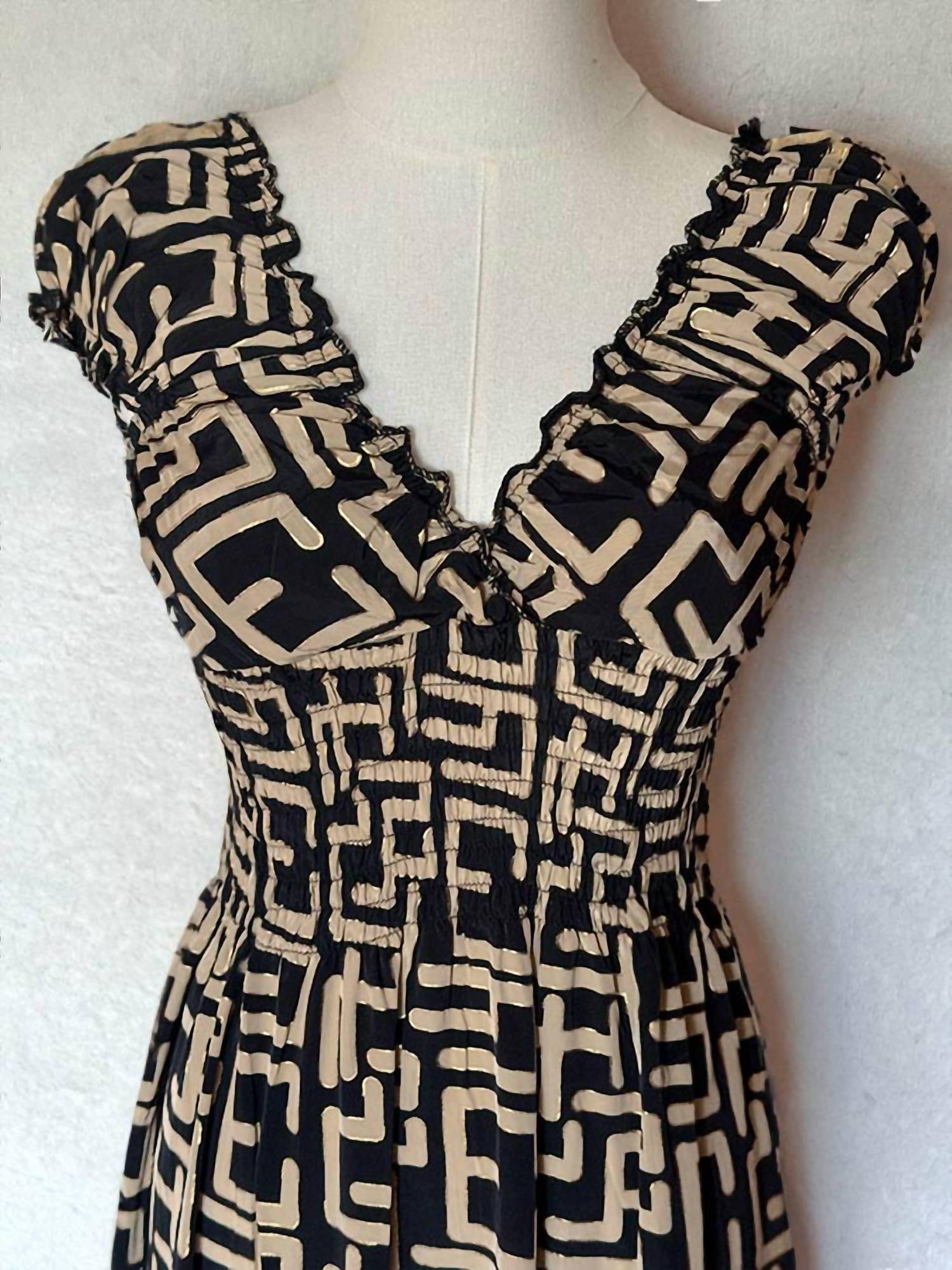 Cienna - Rosa Geo Maxi Dress