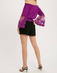 Bluivy - Bell Sleeve Off Shoulder Top