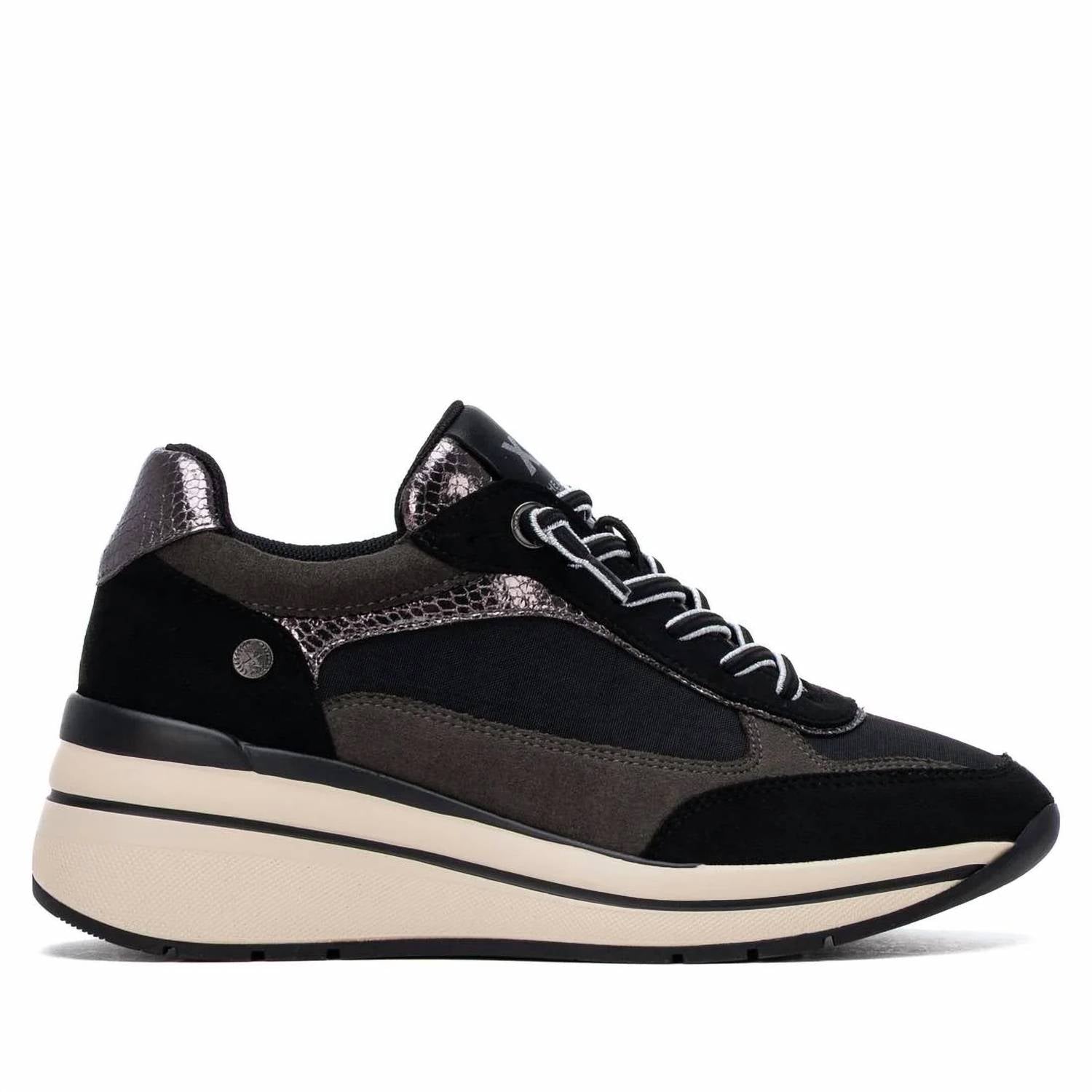 Xti - Women's Casual Suede Wedge Sneakers
