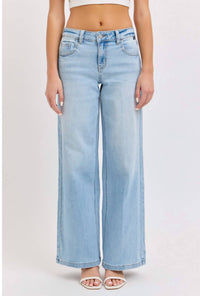 CELLO Low Rise Wide Leg Jeans in light wash - women's jeans - alternate view