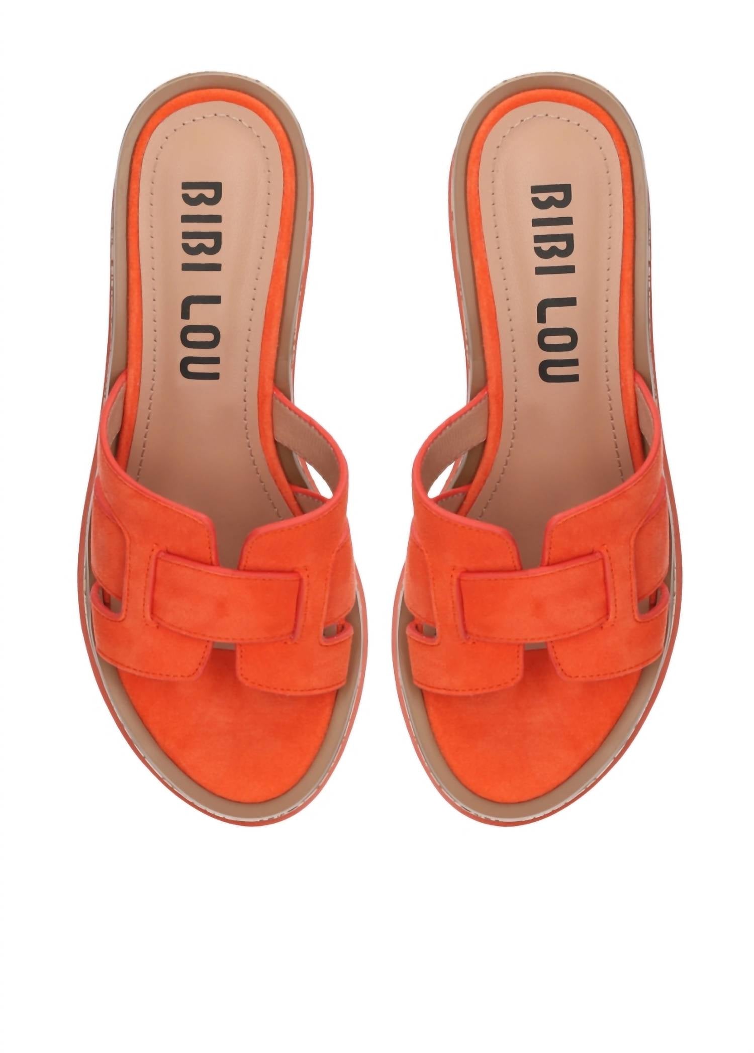 Bibi Lou Women's Wendy Wedge Sandals in red - women's shoe - detail view