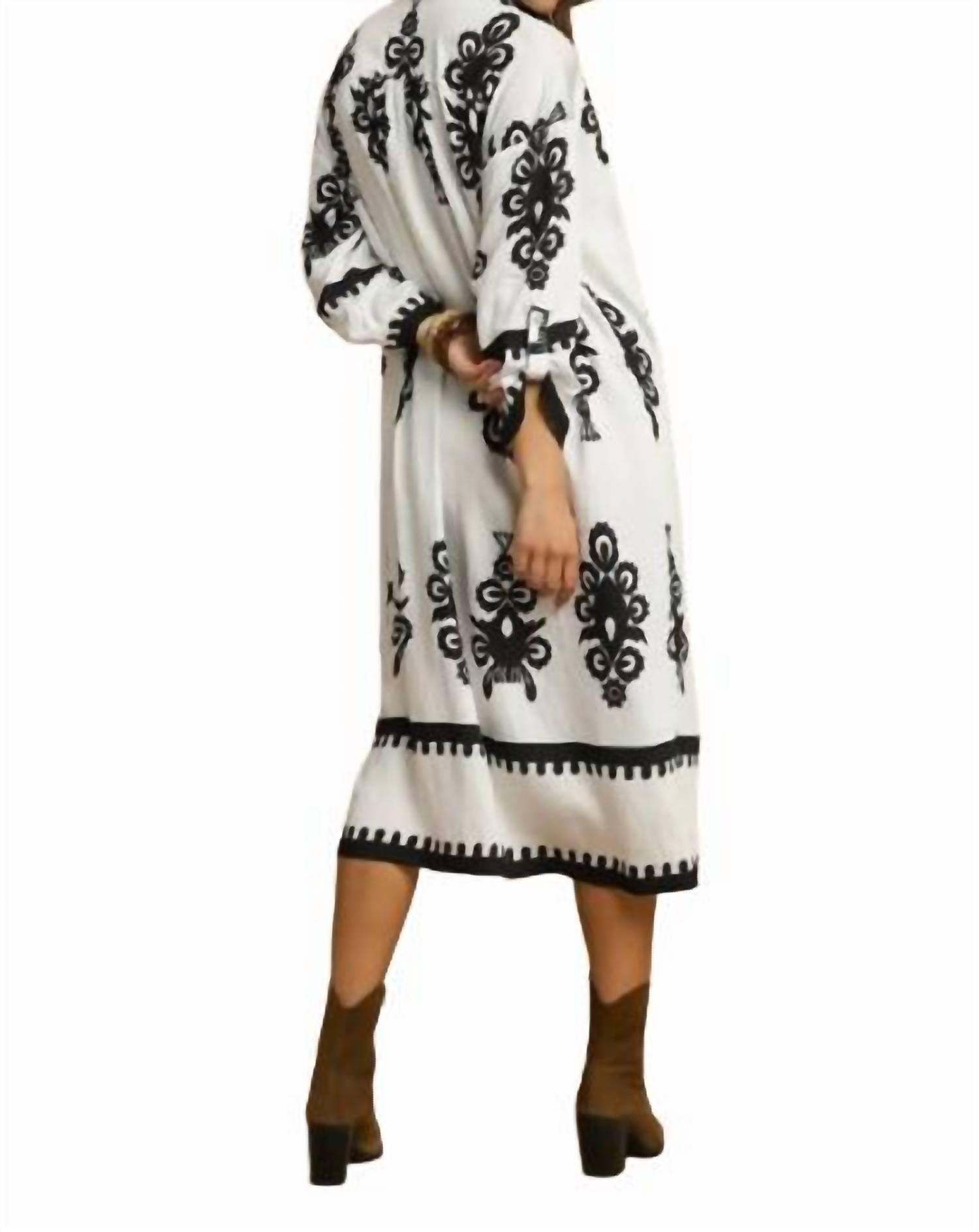 Umgee - Abstract Print Midi Dress