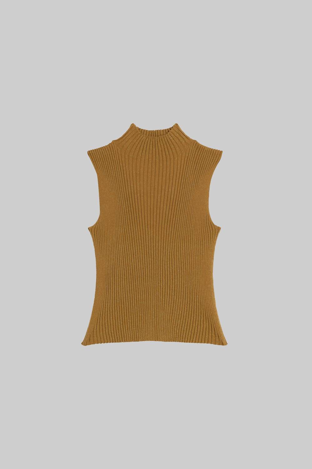 Leset - Blake Rib Sleeveless Turtleneck Top