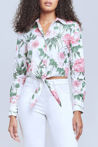 L'Agence - Gaia Tie Front Blouse