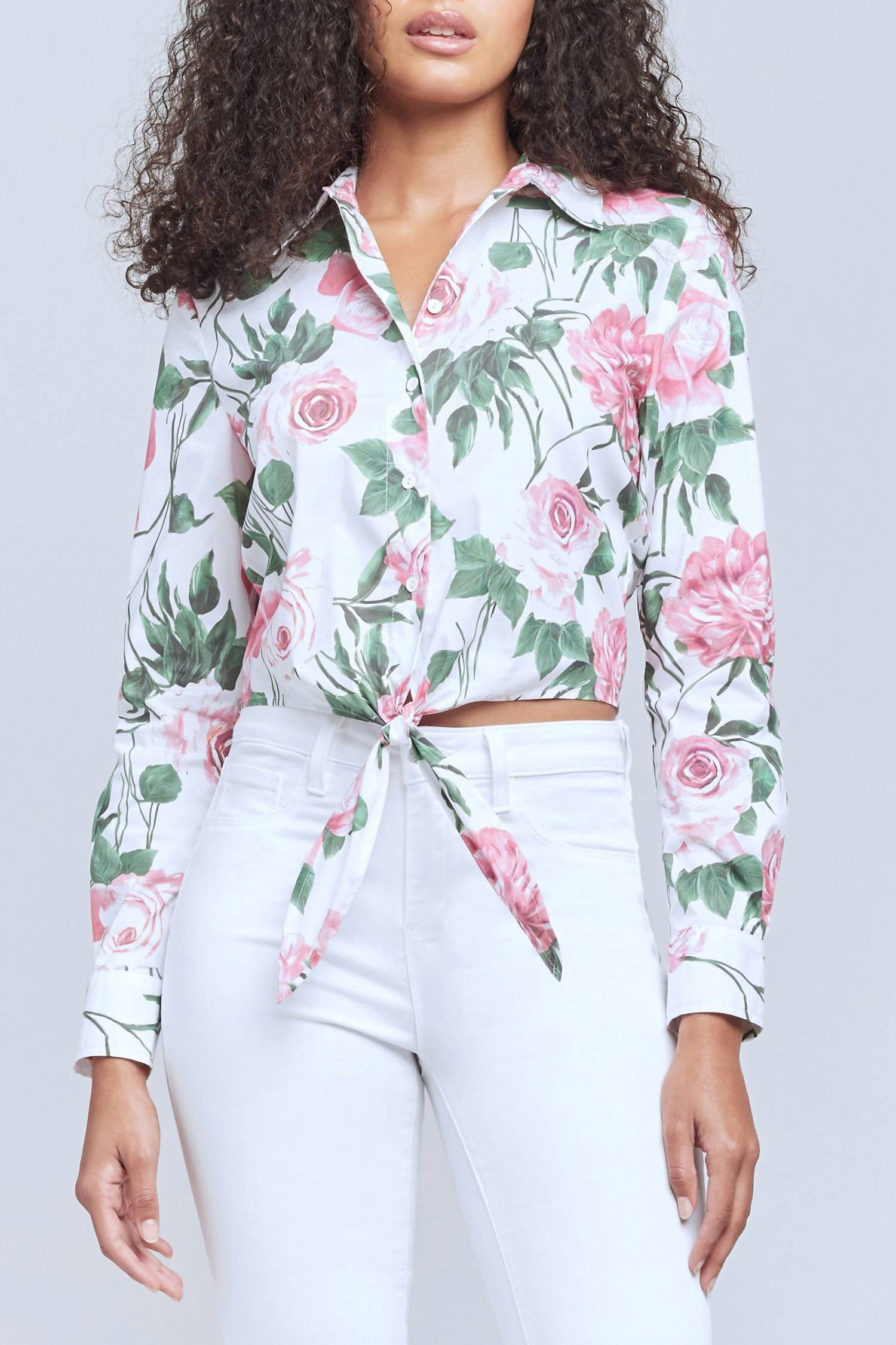 L'Agence - Gaia Tie Front Blouse