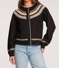 saltwater LUXE Joss Cardigan in black - women's cardigan
