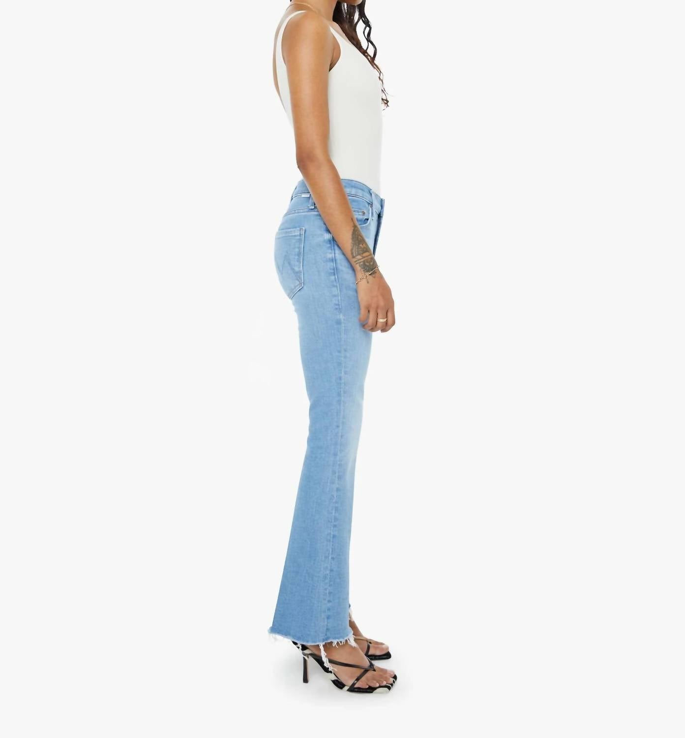 Mother - Lil Weekender Fray Flare Jeans
