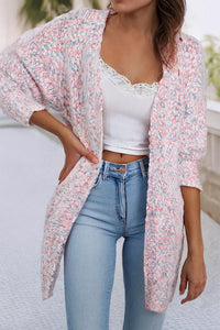 Little Daisy Closet Speckle Open Front Cardigan in pink - women's cardigan