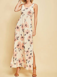 Entro - Floral Crewneck Maxi Dress