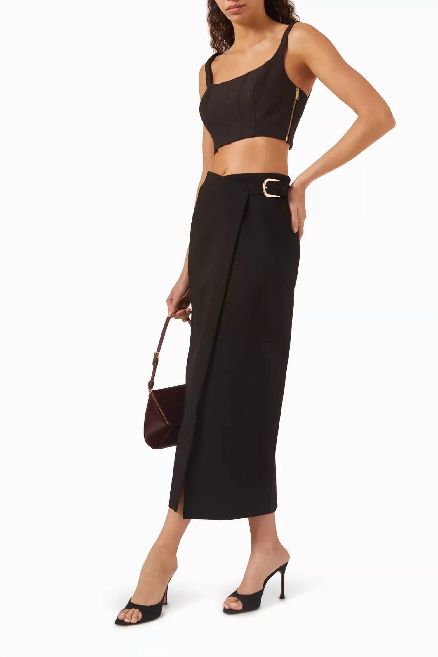 Toccin - Casey Belted Wrap Skirt
