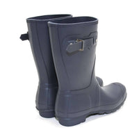HUNTER Women's Original Short Rain Boots in navy - women's shoe - detail view