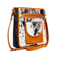 Myra Highstone Canvas Hairon Bag in black - women's bag - detail view