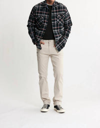 JACHS NEW YORK Brawny Flannel Shirt & Thermal Long Sleeve Tee - 2-pack in black plaid brawny - men's shirt - alternate view