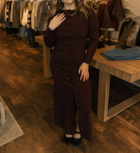 Able - Pleated Split Dress