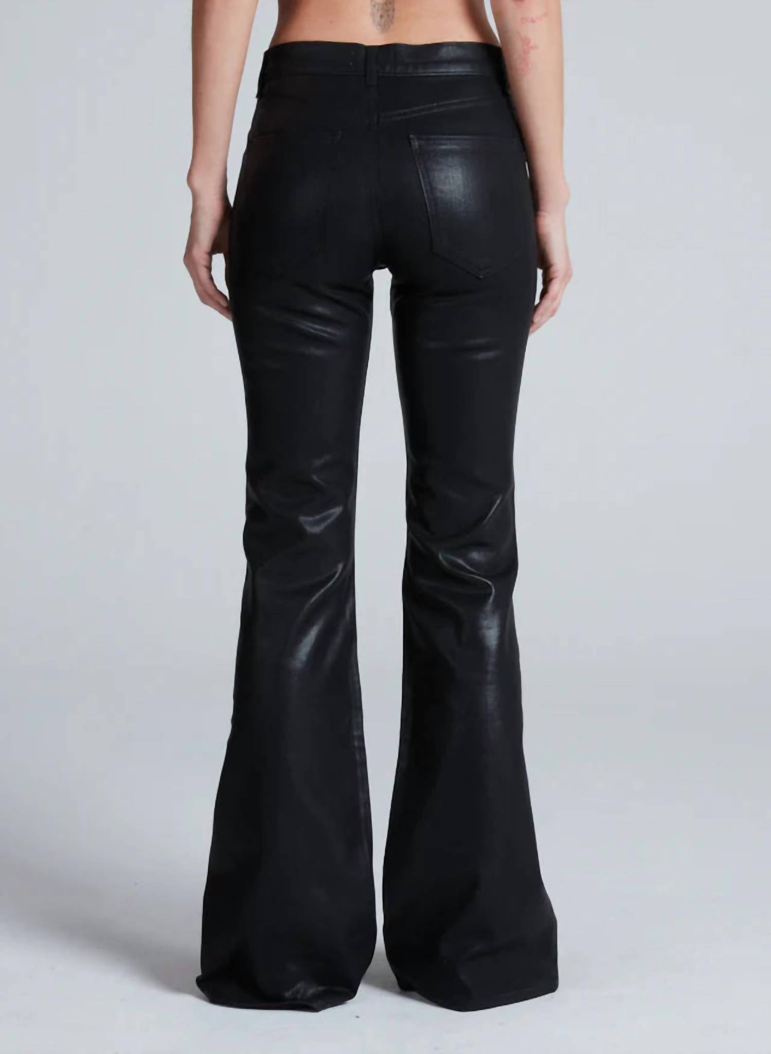 ASKK NY Bond Street Jeans in coated black - women's jeans - detail view