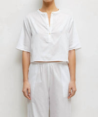 Leset - Yoko Short Sleeve Henley Top