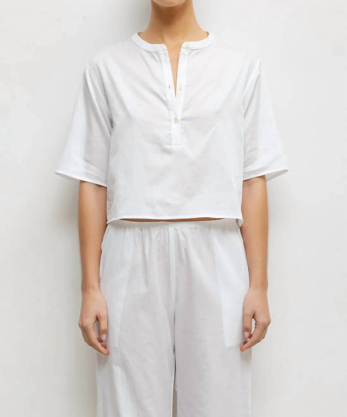 Leset - Yoko Short Sleeve Henley Top