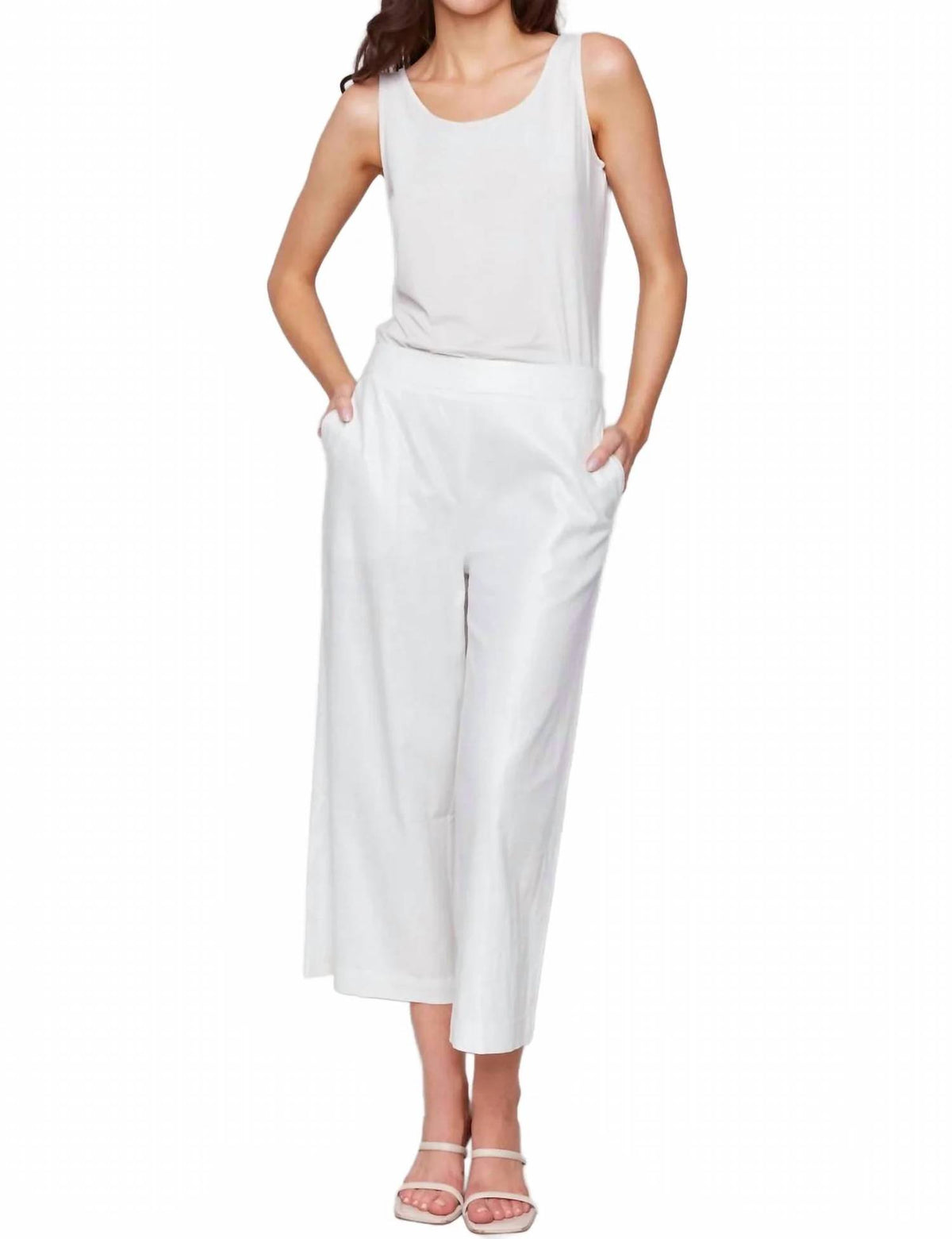 Charlie B - Foil Linen Pull On Pant