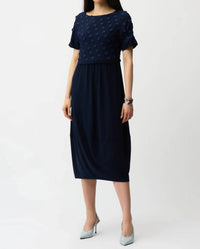 Joseph Ribkoff - 3d Dot Jacquard Cocoon Dress