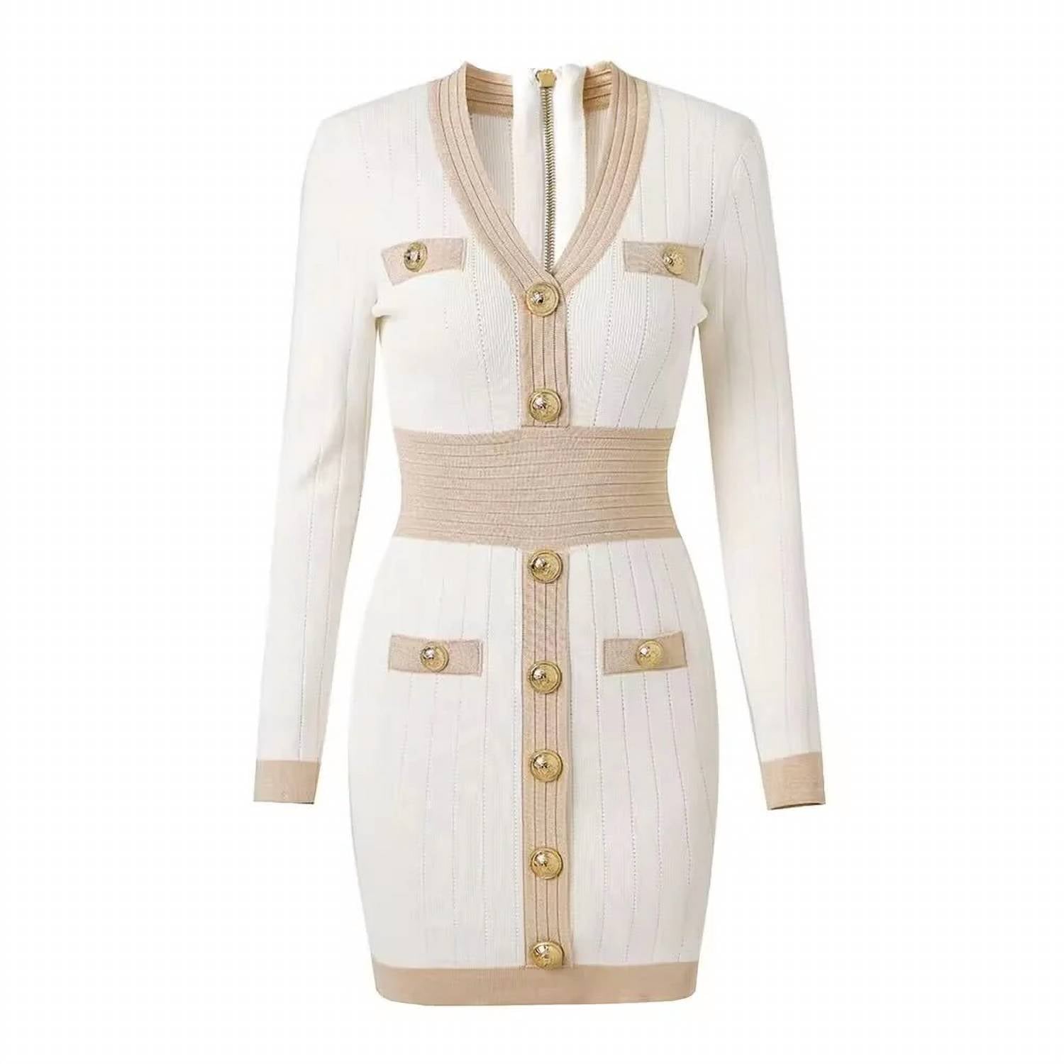 Beulahstyle - Women's Knitted Button Down Dress