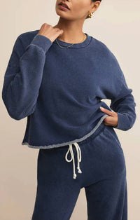Z Supply - Circuit Knit Denim Sweatshirt