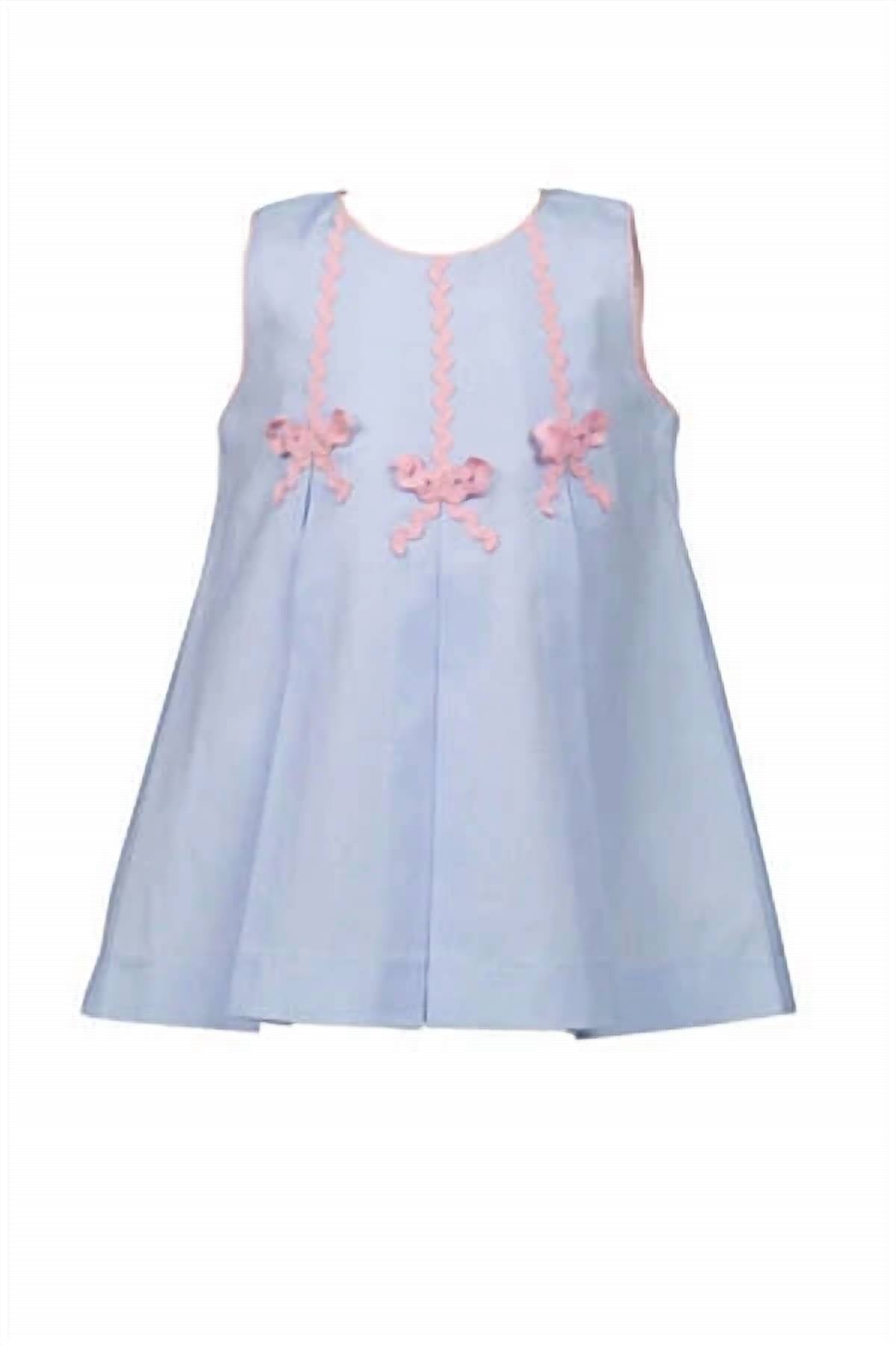 The Proper Peony - Girl's Rochelle Ric Rac Bow Dress