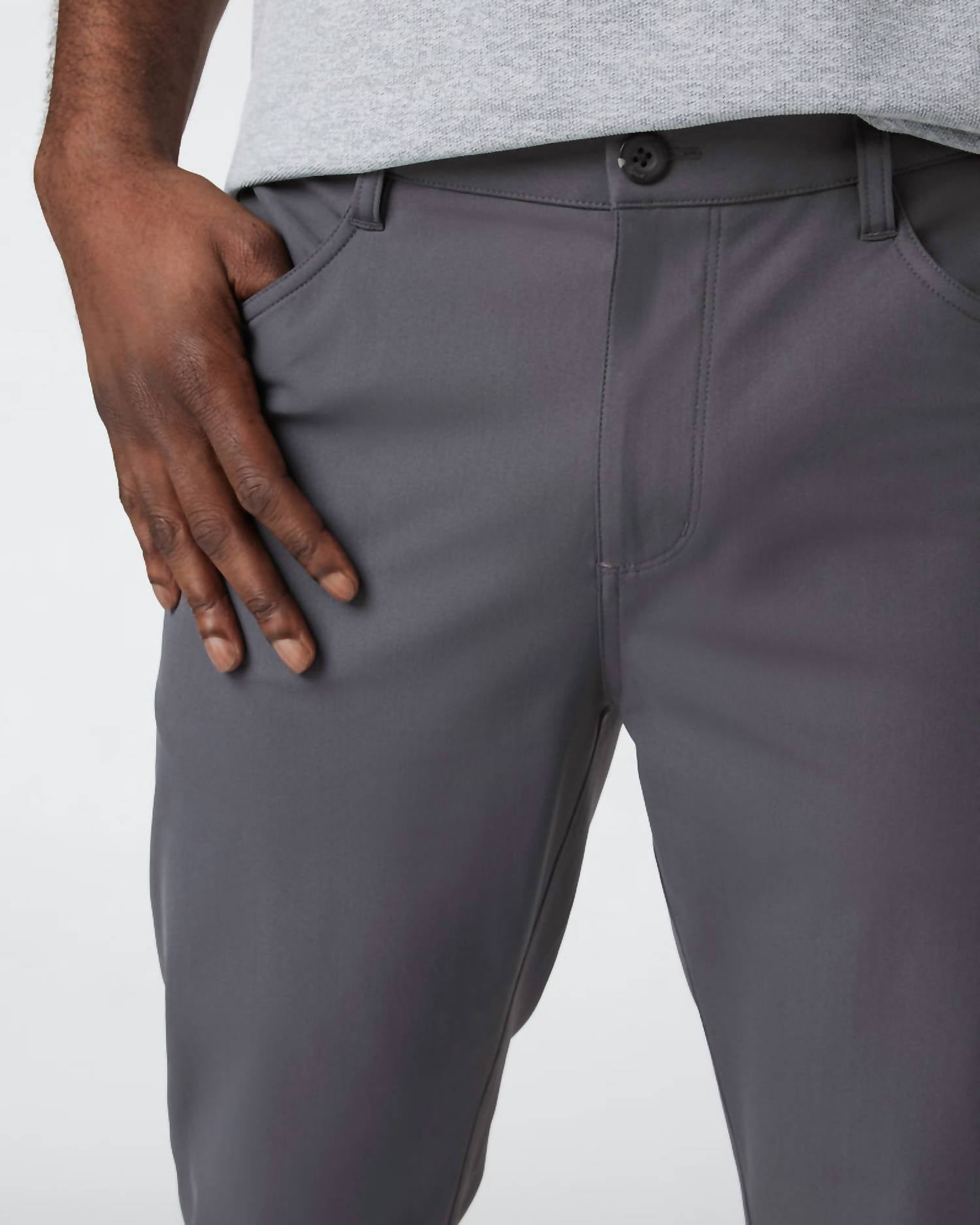 Vuori Meta Athletic Slim Fit Pant in charcoal - men's pants - view 4