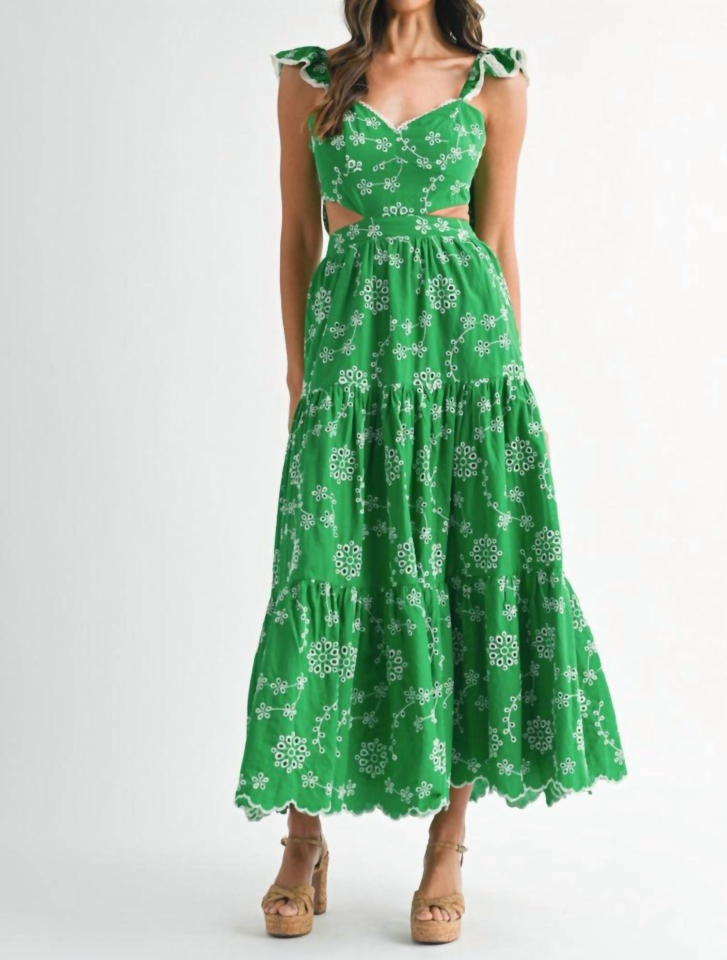 Mable - Garrison Eyelet Midi Dress