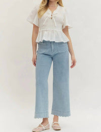 Entro - Smocked Tie Top