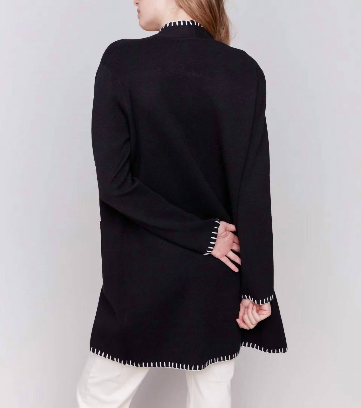 Charlie B - Blanket Stitch Long Cardigan