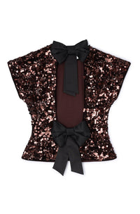 Ganni - Women's Velvet Sequins Top