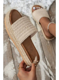 Little Daisy Closet - Women's Boho Woven Non-slip Wedge Slippers