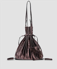 Joseph And Stacey - Women's Lucky Pleats Shopper Cracked Bag