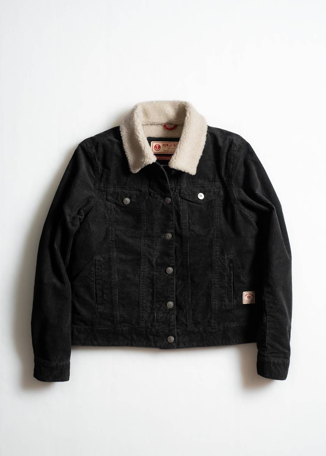 Iron & Resin Oakley Coduroy Jacket in black - women's jacket - alternate view
