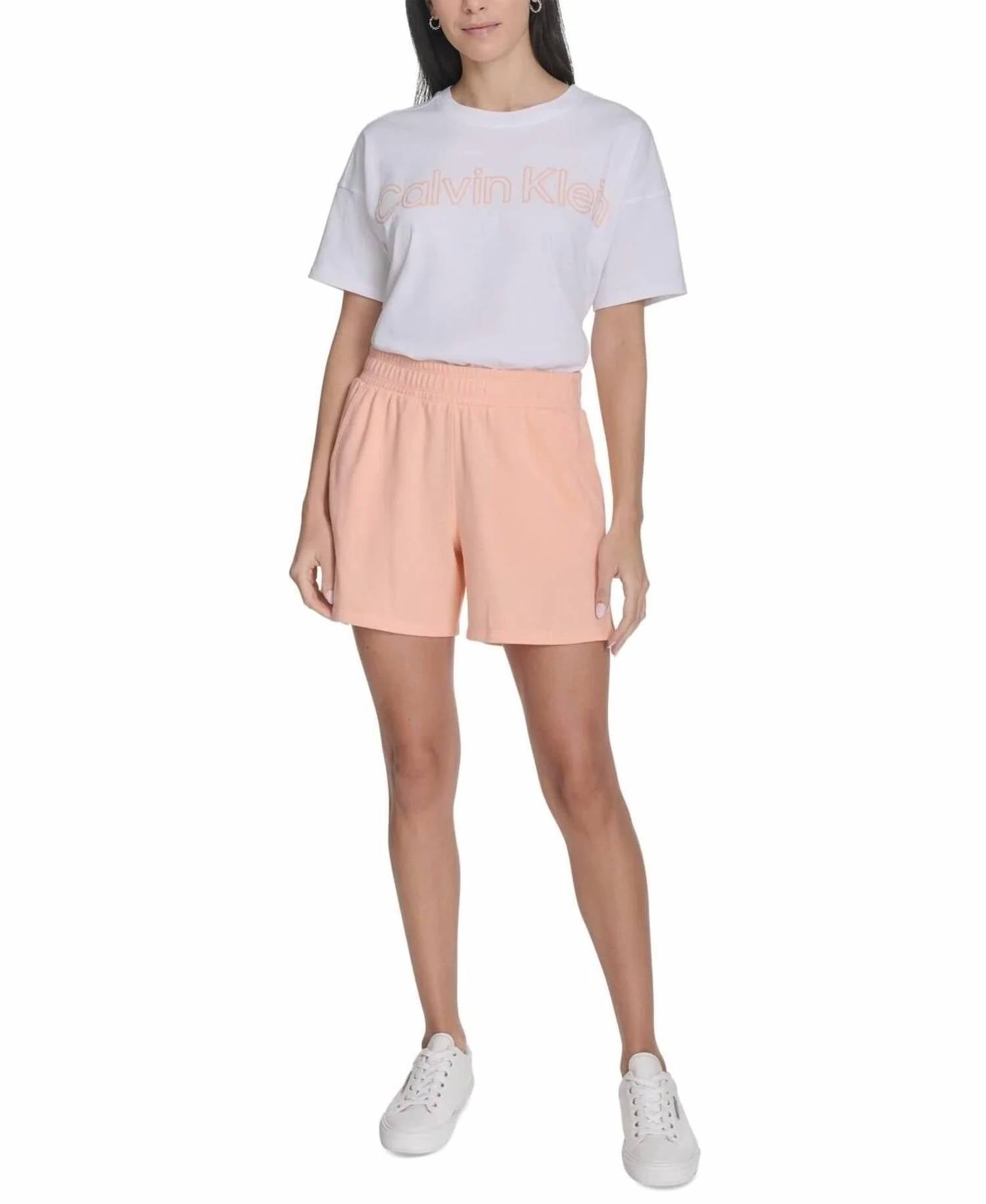 Calvin Klein - French Terry Smocked-waist Short