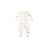 Rylee + Cru Organic Long John Pajamas in natural - kids' sleepwear - view 4