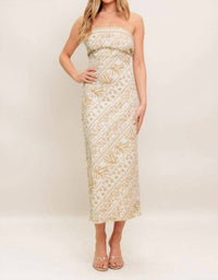 Flying Tomato - The Mackenna Strapless Midi Dress