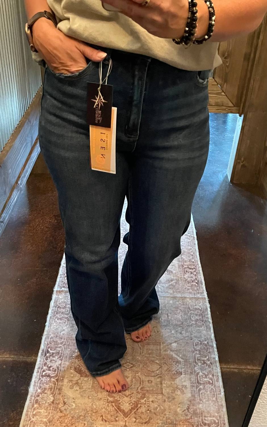 Risen - High Rise Straight Jeans